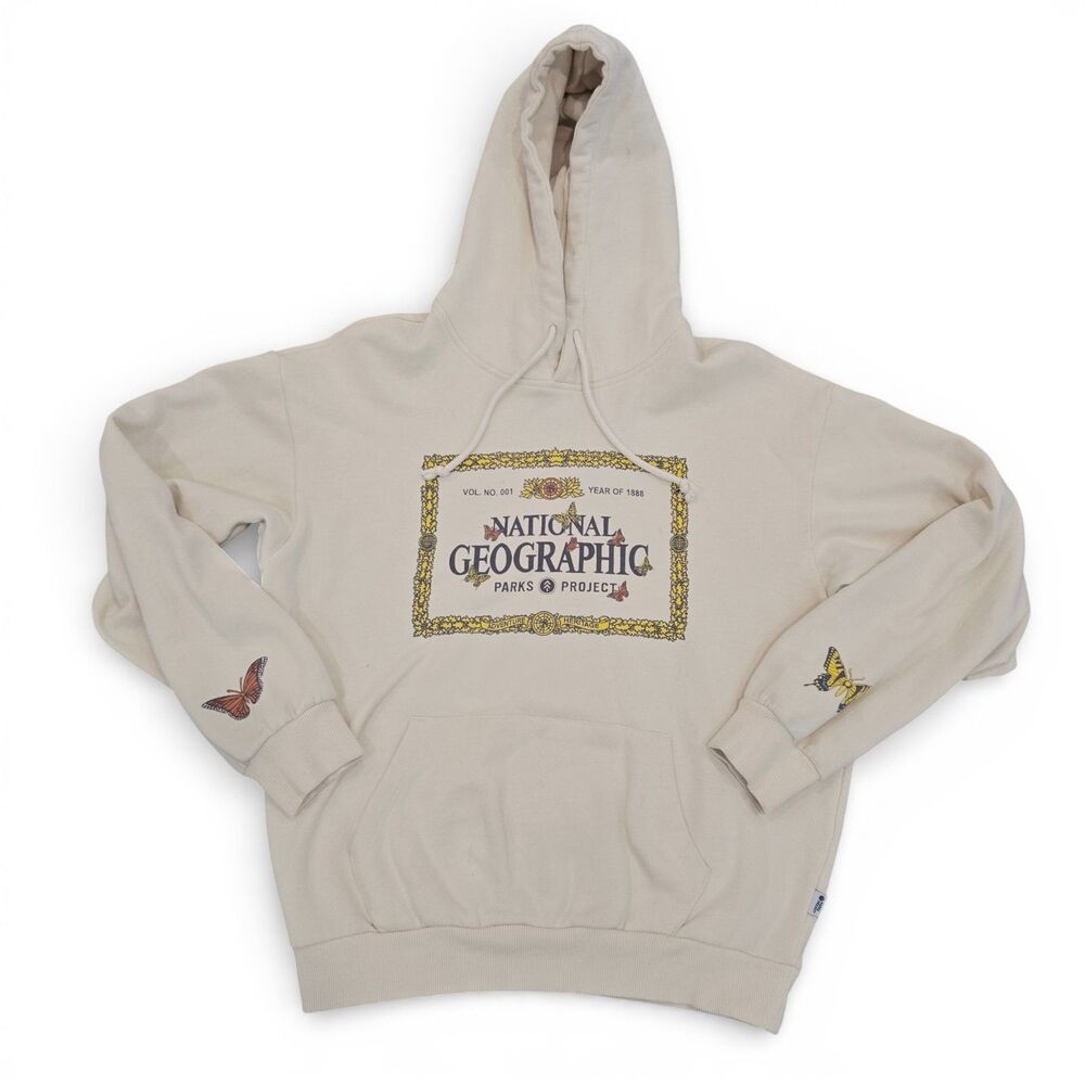 Parks Project x National Geographic Butterfly Hoodie Unisex Size Medium outdoors - Picture 3 of 11